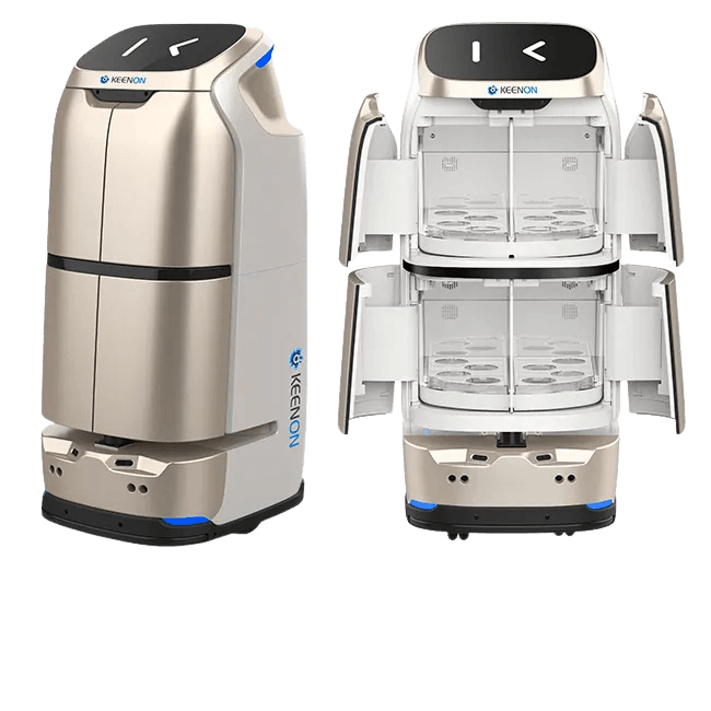 KEENON BUTLERBOT W3 tekniske spesifikasjoner og dimensjoner - detaljert oversikt over robotens mål og kapasitet